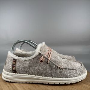 Hey Dude Wendy Tribal Earth Beige Slip On Comfort Sneakers Shoes Womens 9